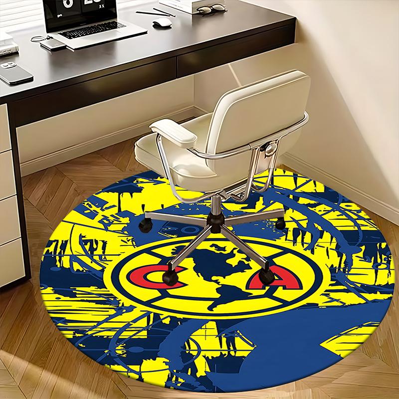 Коврик для стула Club America - Круглый ковер для домашнего декора, офисного использования, гостиной