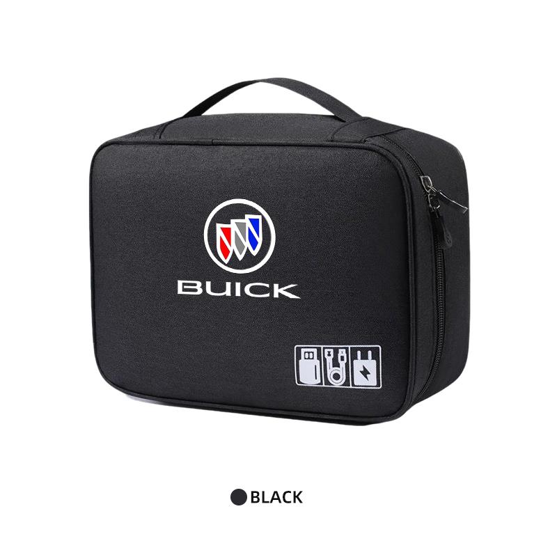 Car Digital Storage Bag USB Data Cable Organizer Accessories For Buick Regal Encore enclave royaum Park Avenue Envista GL8 GL6