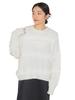 Knit Tulle Line Knit Pullover OFF WHITE ONE SIZE [Beams Heart] L/S (Hand Washable) Women's