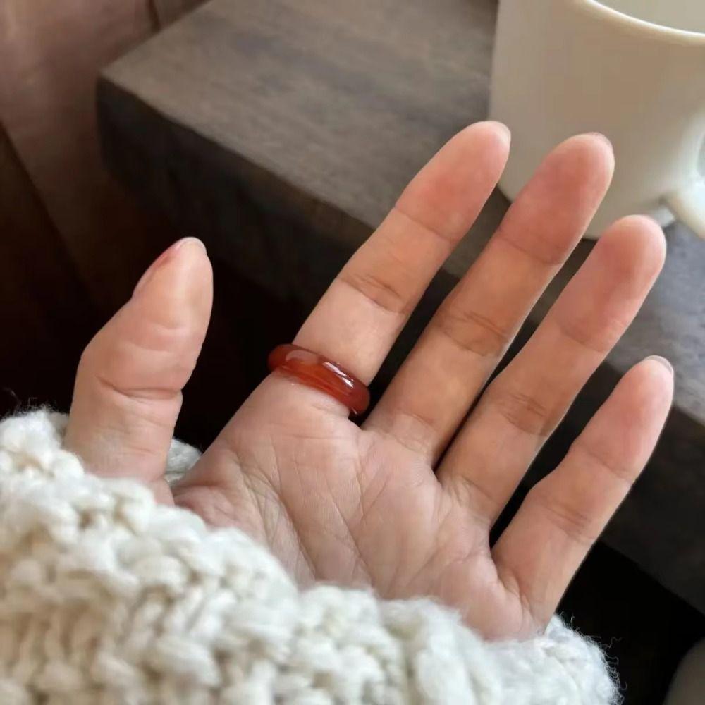 Jewelry Accessories Solid Resin Ring Korean Style Geometric Forefinger Ring Gift