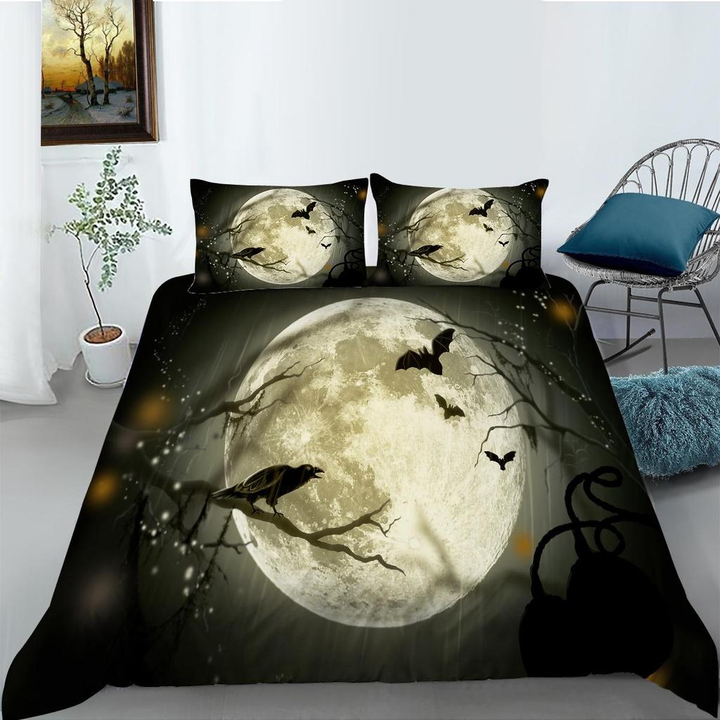 Наборы постельных принадлежностей на Хэллоуин, королевский размер, модный домашний текстиль, мягкое пододеяльник, комплект пододеяльников для детей-подростков