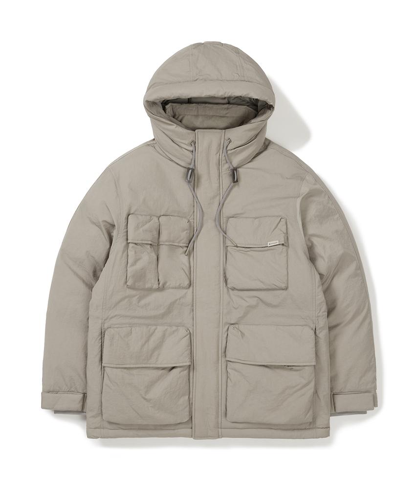 Snowpeak Apparel Land Hood Heavy Down Jacket (S24Wmtdj30) Beige Gray