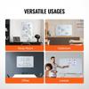 Magnetic Glass Whiteboard, Dry Erase Board 900 x 600 mm, Wall-Mounted Large White Glassboard Frameless, with Marker Tray, an Eraser and 2 Markers,