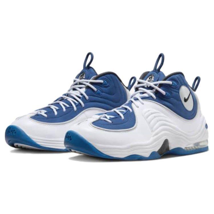 Nike Кроссовки унисекс Air Penny 2 QS Atlantic Blue 2023 Белый Черный Металлик-Серебристый FN4438-400