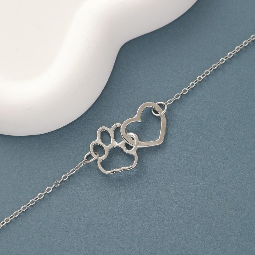 Simple Love Dog Seal Bracelet Light Luxury Dog Claw Foot Chain Adjustable Love Paw Bracelet Gifts
