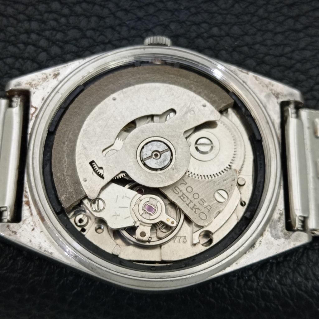 ВИНТАЖНЫЕ АВТОМАТИЧЕСКИЕ ЧАСЫ SEIKO 5 7005A ЯПОНИЯ МУЖСКИЕ ЧЕРНЫЙ ЦВЕТ ЦИФЕРБЛАТ a708505-1