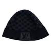 Б/у Хорошее состояние Louis Vuitton Louis Vuitton вязаная шапка Damier черная серая