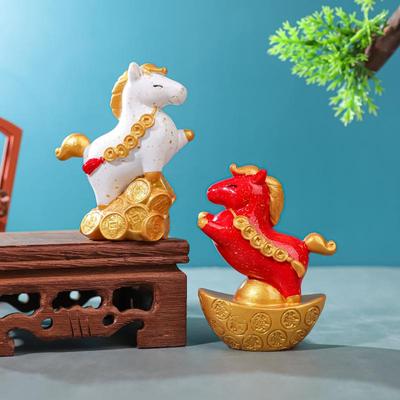 Винтажная статуэтка лошади, скульптура лошади по знаку зодиака, коллекция фэн-шуй, легкая лошадь, ловец солнца, украшение, декор для дома, для рабочего стола