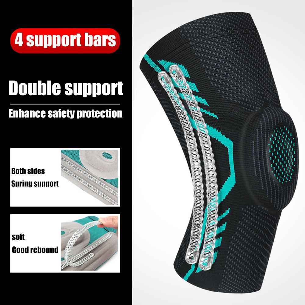 1 шт., наколенники, поддержка для мужчин и женщин, с гелевой подушечкой надколенника, боковые стабилизаторы, наколенники для восстановления после травм при беге