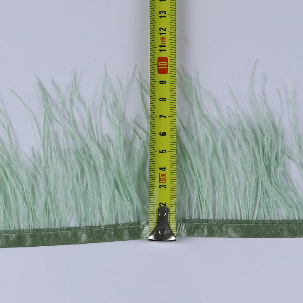 Feather1M High Quality Purple Natural Color Ostrich Feather Plumas Decorative Stage Party 6-8CM Edge Ribbon Wedding Dress Sewing Craft