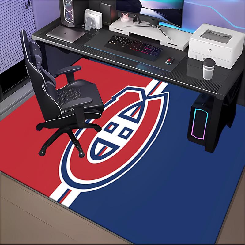 Коврик для пола с изображением хоккейной команды Montreal Canadiens для гостиной, игровых комнат, офиса, спальни, офисный коврик для пола, игривый дизайн, рождественские подарки для фанатов