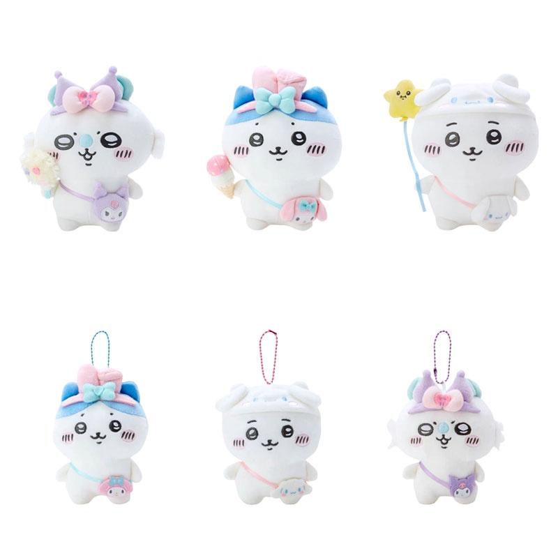 Chikawa Yukikawa Dog Self-mocking Bear Plush Toy And Hanging Decoration Cute Animal Design Pp Cotton Stuffed 20cm Teddy Bear 10cm Pendant