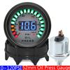 Gasoline Engine Car Auto 12V 52mm 2"; Digital Universal Oil Press Gauge 0-120PSI Oil Pressure Meter LED With Sensor 1/8NPT