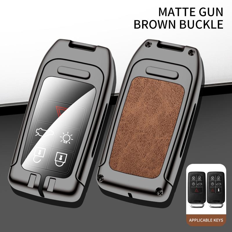 Новый чехол для дистанционного ключа из цинкового сплава, кожаный защитный чехол для Volvo XC60 V60 S60 S80 XC70 V40, автомобильные аксессуары для интерьера