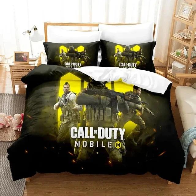 Постельное белье Call of Duty Black Ops Комплект Пододеяльник Постельный комплект Чехол на одеяло Наволочка Одеяло Размер Queen Постельное белье COD