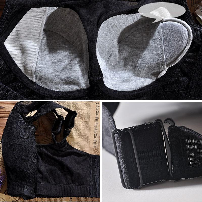 Сексуальные бюстгальтеры пуш-ап, женский бюстгальтер больших размеров 34-52, чашка CDE, тонкие собранные беспроводные бюстгальтеры, нижнее белье, бюстгальтер без косточек с вышивкой и цветочным принтом, женский