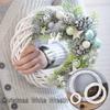 Rattan Wicker Christmas White Wreath Vine Ring Xmas Hanging Garland DIY Decor