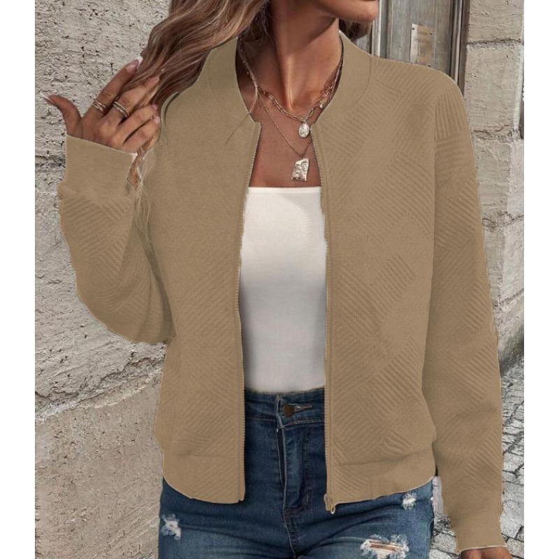 YYFS Женская мода повседневная осень-зима однотонные принты с длинным рукавом куртки и пальто