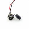 Three-hole Round Head 3 Pin Prong Charging Port Jack Socket Inline Connector Battery Charging