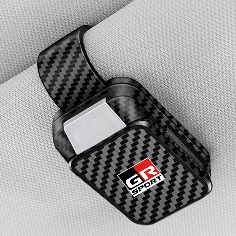 ADF3 Car Sun Visor Carbon Glasses Sunglasses Clip Holder case Storage for Toyota RAV4 Hilux Corolla Yaris Cross GR SPORT accessories
