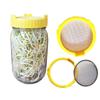 2pcs Metal Wide Mouth Tool For 86mm Jar Sprouting Lid Strainer Sealing Ring Lid Mesh Sprout Cover
