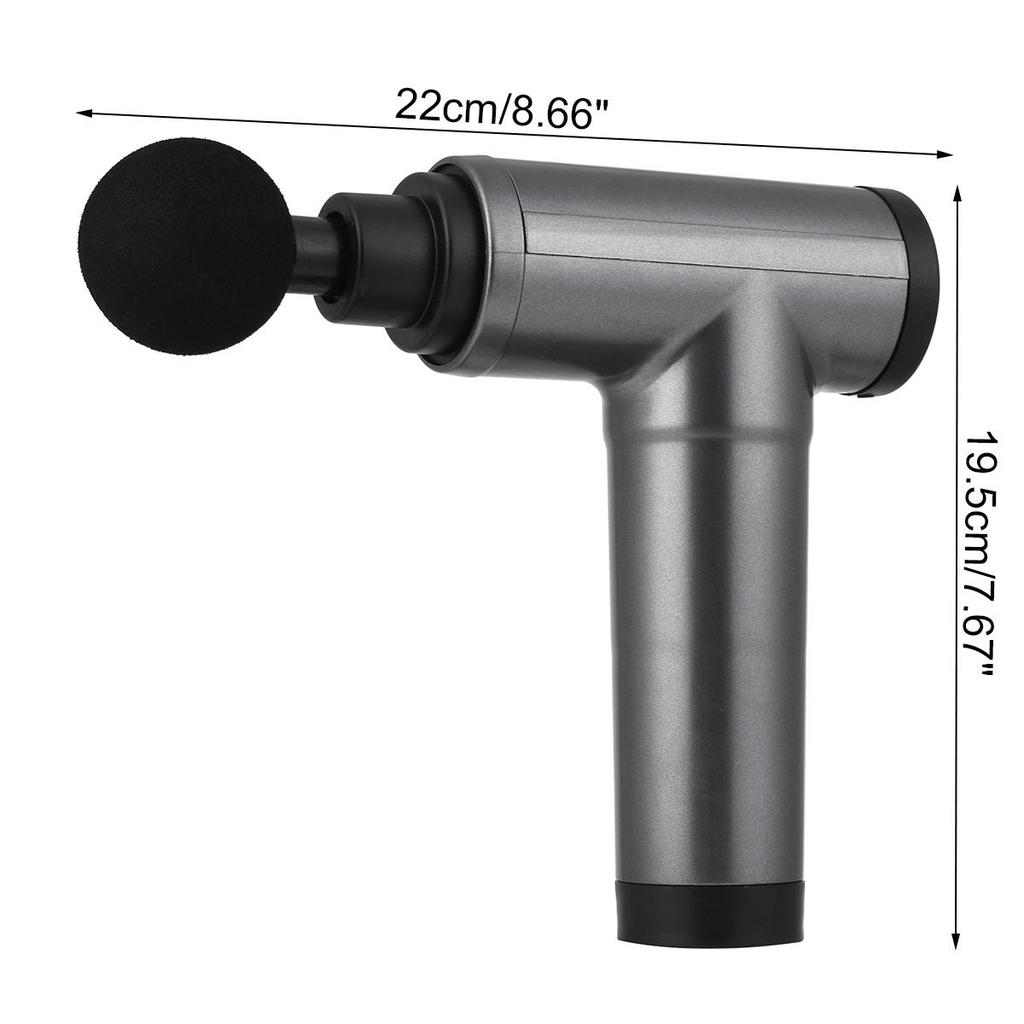 Электрический массажный пистолет с 4 головками, 8000 об/мин, спортивный пистолет с сенсорным ЖК-дисплеем, 22/4, скорость передачи, расслабляющий массажер для глубоких тканей мышц
