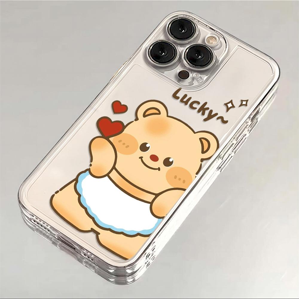 Lovely B-Butter BearS Hot Phone Case For iPhone 17 16 15 14 13 12 11 Mini Air Pro Max X XR XSMax 7 8 Plus Transparent Soft Cover