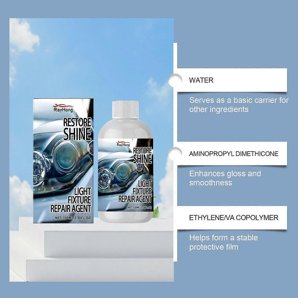 Rayhong Car Headlight Care Agent Daily Cleaning, Polishing, Brightening And Clearing Vision Care For Headlights