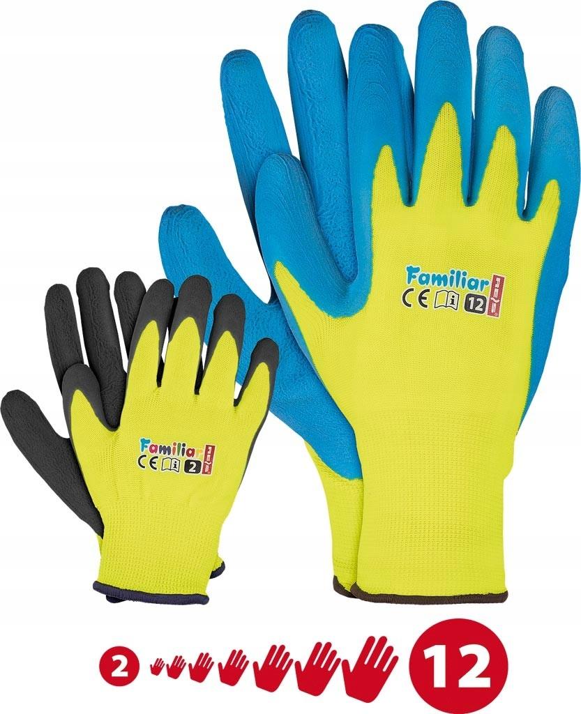 Rękawice Robocze Powlekane Lateks Familiar R.2