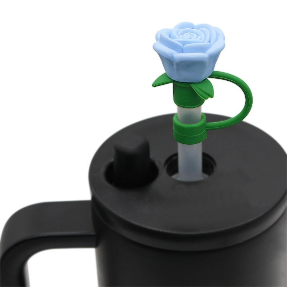 Heat-resistant Rose Flower Straw Cover Dust Proof Straw Covers Cap for Stanley Cup