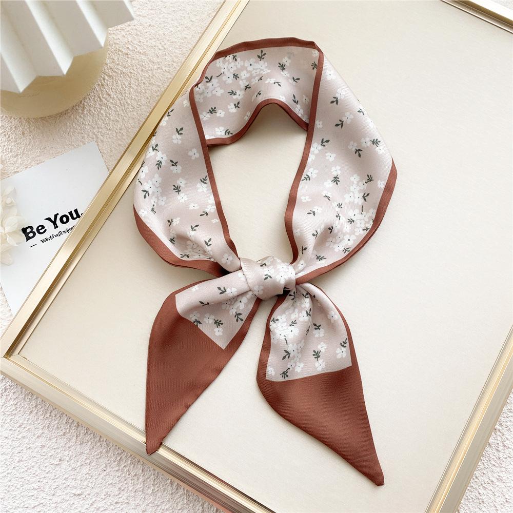 Новые шарфы Шелковые шарфы Женские весенние и осенние длинные декоративные профессиональные шарфы Летние тонкие стили в сочетании с рубашками Стильные