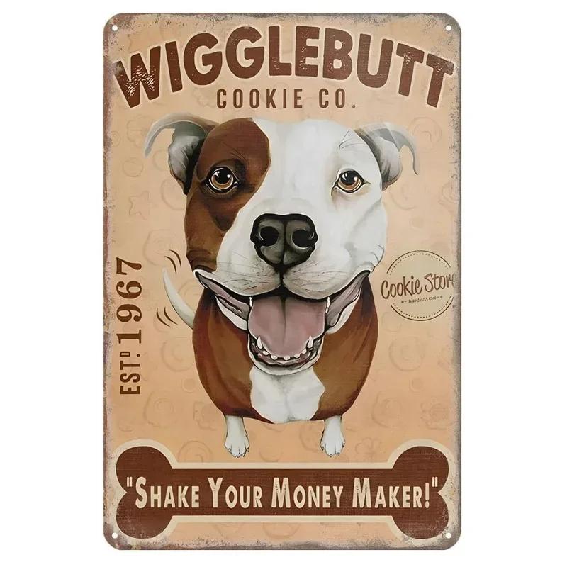 Metal Tin Signs Corgi Labrador Wall Decoration Plaque Vintage Art Poster Iron Painting for Man Cave Home Cafe Garden Club Bar