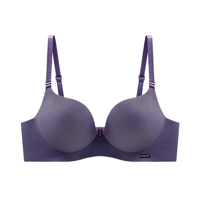 Новое женское нижнее белье из ледяного шелка, цельный бюстгальтер со сборками из нержавеющего кольца без маркировки