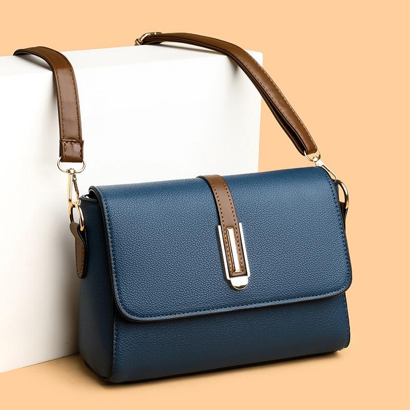 Женская стильная сумка из мягкой кожи, сумка через плечо, однотонная женская сумка-мессенджер премиум-класса