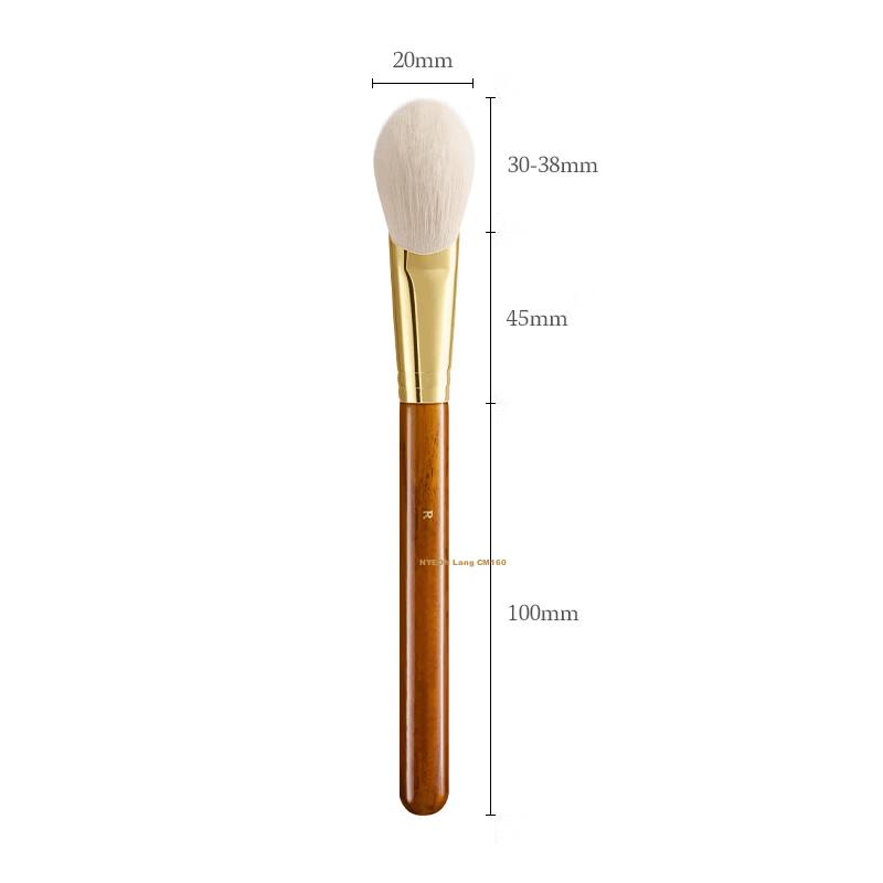 Rownyeon Makeup Brush, CM160 Angled Tongue Shaped Blush Brush, 1 Pack
