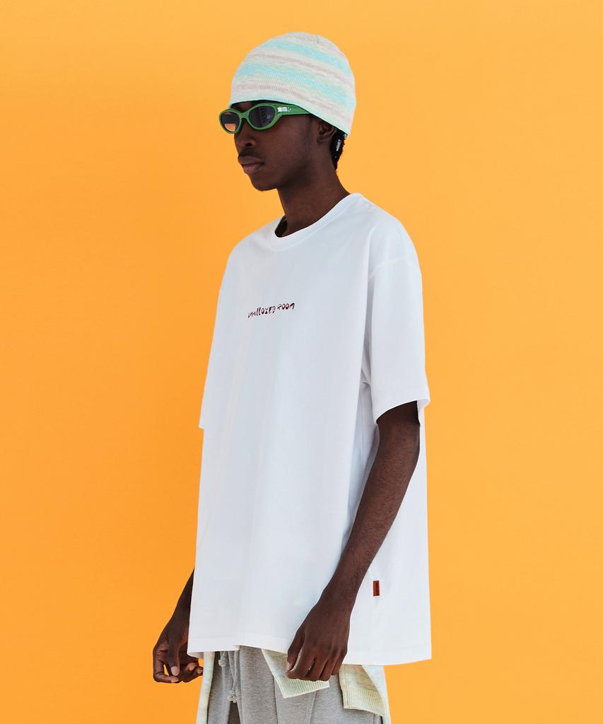 UNALLOYED Logo Leaf T-Shirt / White