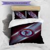 Aston Villa Football Printed 3PCS Bedding Set Breathable Duvet Cover with Pillowcases Decorative Bed Linen for Bedroom Home