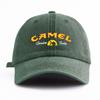 1 шт. Стильная washed бейсболка с принтом CAMEL для взрослых. Минималистичный ретро-стиль. Повседневная. Мягкая. Регулируемая. Кепка папы. Идеально в качестве подарка