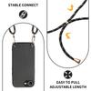 For iPhone 16e Case Carbon Fiber Texture PU+PC+TPU Anti Drop Phone Cover with Crossbody Lanyard