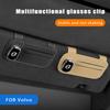 Car sun visor sunglasses clip glasses storage accessories for Volvo XC60 V50 V40 XC90 S60 S40 S80l V90 V60 EX90 S90 XC40 C40 S70