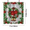 1 шт. Рождественский принт с колокольчиком Водонепроницаемая занавеска для душа Занавески для ванной Перегородка Несколько размеров 12 крючков Защита конфиденциальности