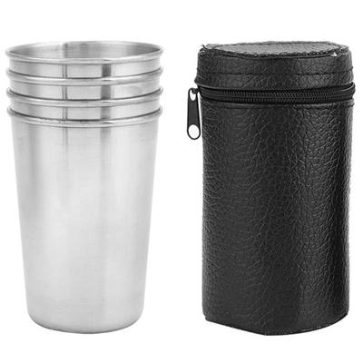 4 шт. чашки из нержавеющей стали 170 мл мини-набор для отдыха на природе практичный дорожный мини-набор стаканов для виски вина кухня столовая бар домашние инструменты