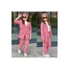Girls' Velvet Cool Elegant 3 Piece Jacket Set 9068 Mink
