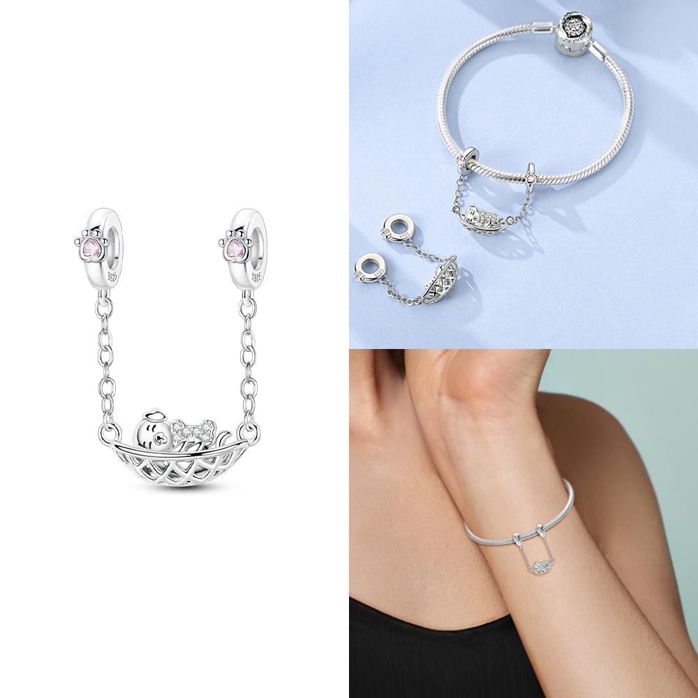 Девушка Оригинальный Лазурный Циркон Лист Кулон Платье Ожерелье Бусины Подходит Браслет Шармы Металлический Аксессуар Изготовление Сделайте свой собственный Аксессуар Подарок Элегантная Мода