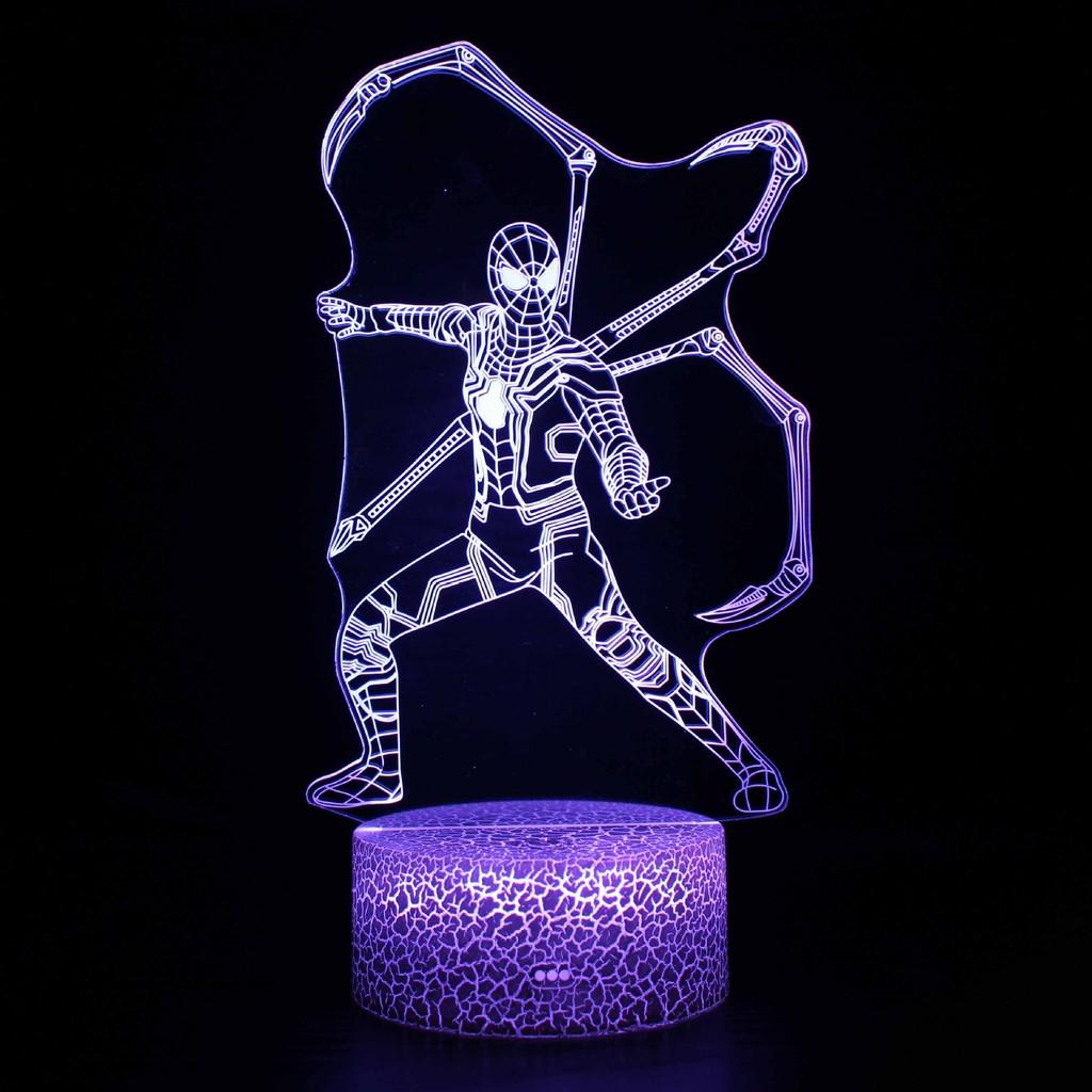 Spider-man 3d Led Night Light Modern Home Bedroom Decoration With Remote Control
