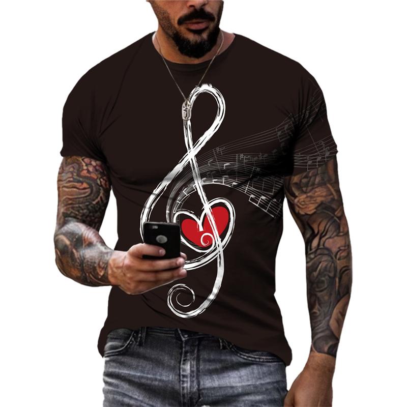 Летняя мода, новые музыкальные элементы, графические футболки, мужские тенденции, хип-хоп, уличный стиль, крутая футболка, футболки в стиле Харадзюку с 3D принтом, топы