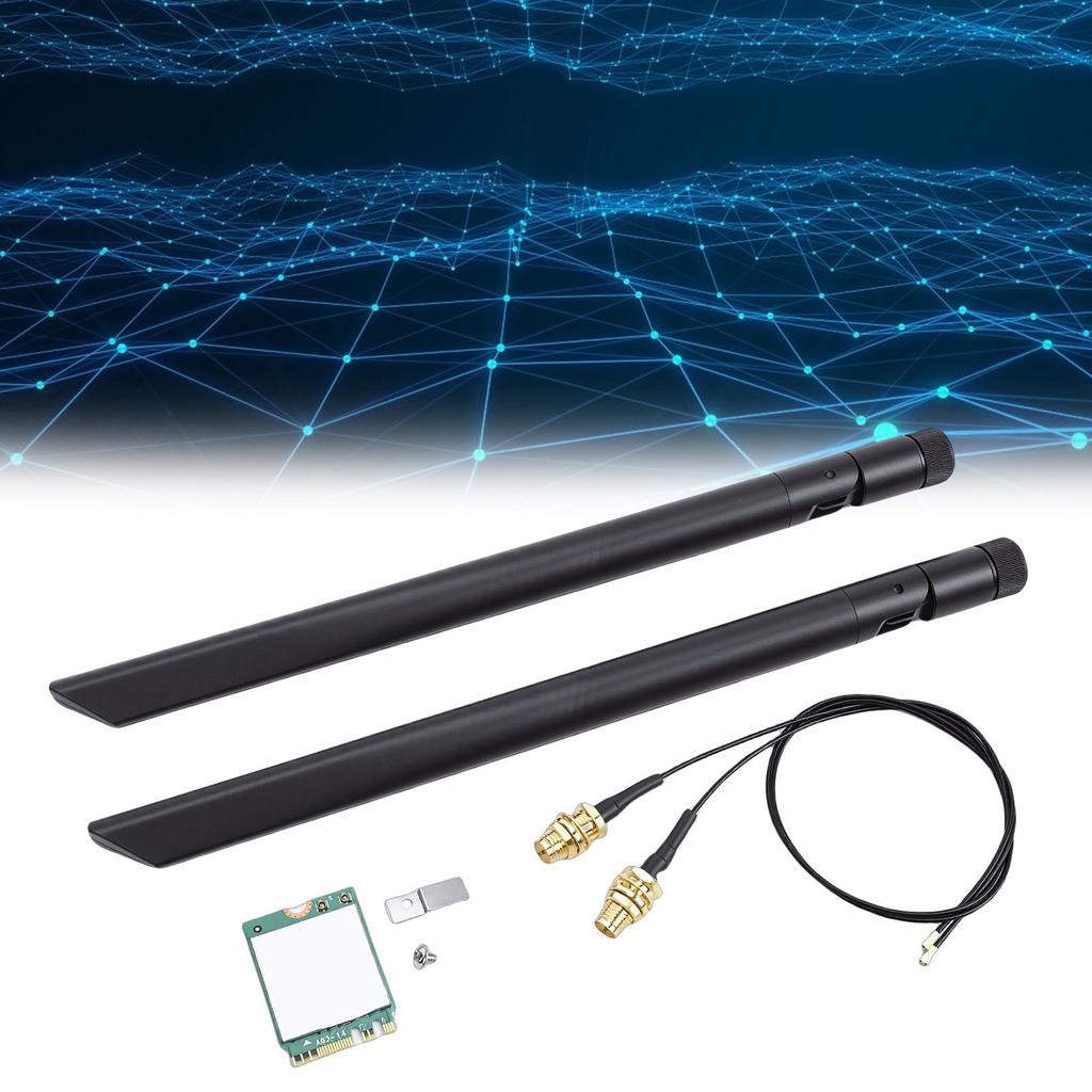 AX1675X WiFi 6E M.2 Беспроводная карта 2,4 ГГц 5 ГГц 6 ГГц Трехдиапазонная 5.3 ПК Адаптер с двойным 8 дБ Поддержка для