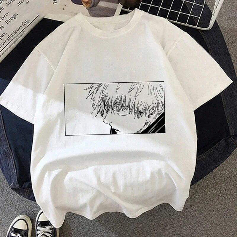 Футболка Jujutsu Kaisen, новые летние топы японского аниме унисекс Kawaii Yuji Itadori, футболки с рисунком Ulzzang, свободная футболка унисекс с героями мультфильмов