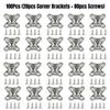 20Set-6Set Butterfly Corner Bracket with Screws Detachable Corner Brace L Shape Right Angle Metal Brace for Furniture Drawers