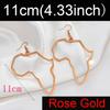 Anniyo Big Earrings Africa Map Exaggerate Larger Earring Gold Color African Ornaments Traditional Ethnic Hyperbole  #144521